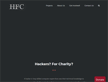 Tablet Screenshot of hackersforcharity.org